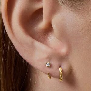 Elegant Gold Hoop and Stud Earring Set